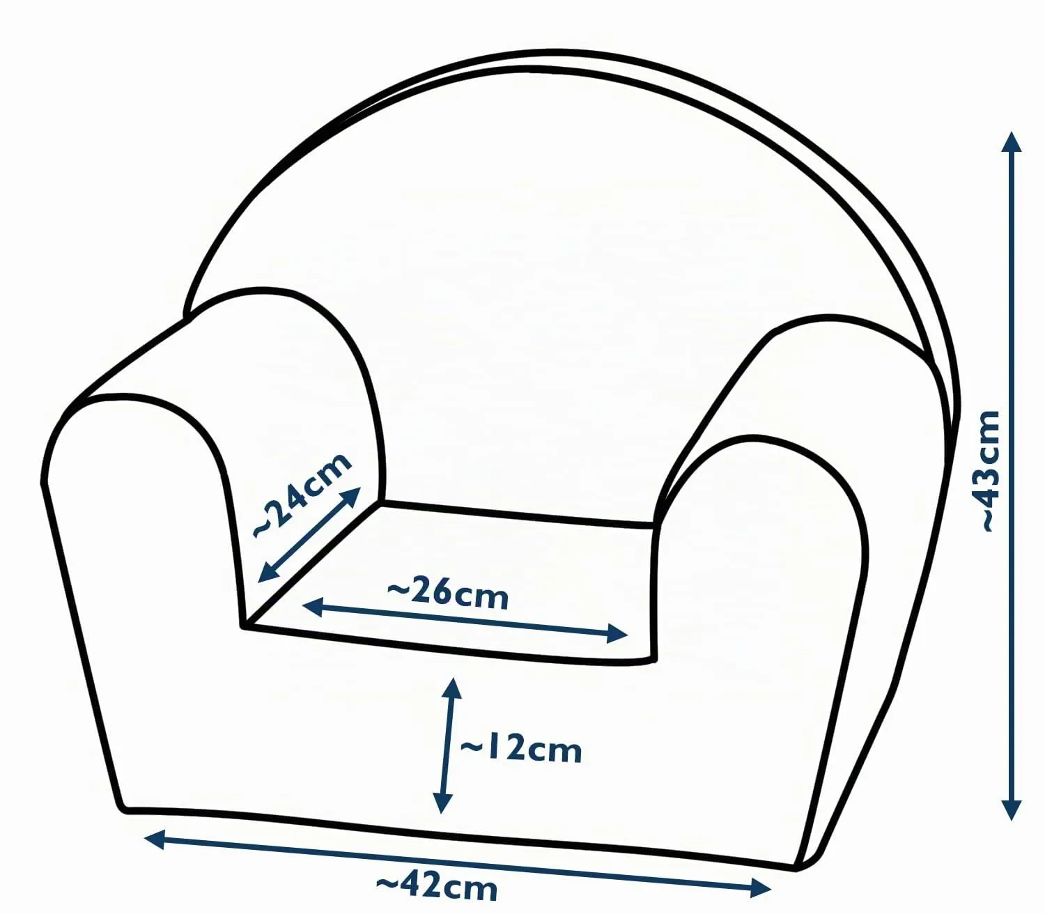 Velinda fauteuil piqué enfant housse lavable léger