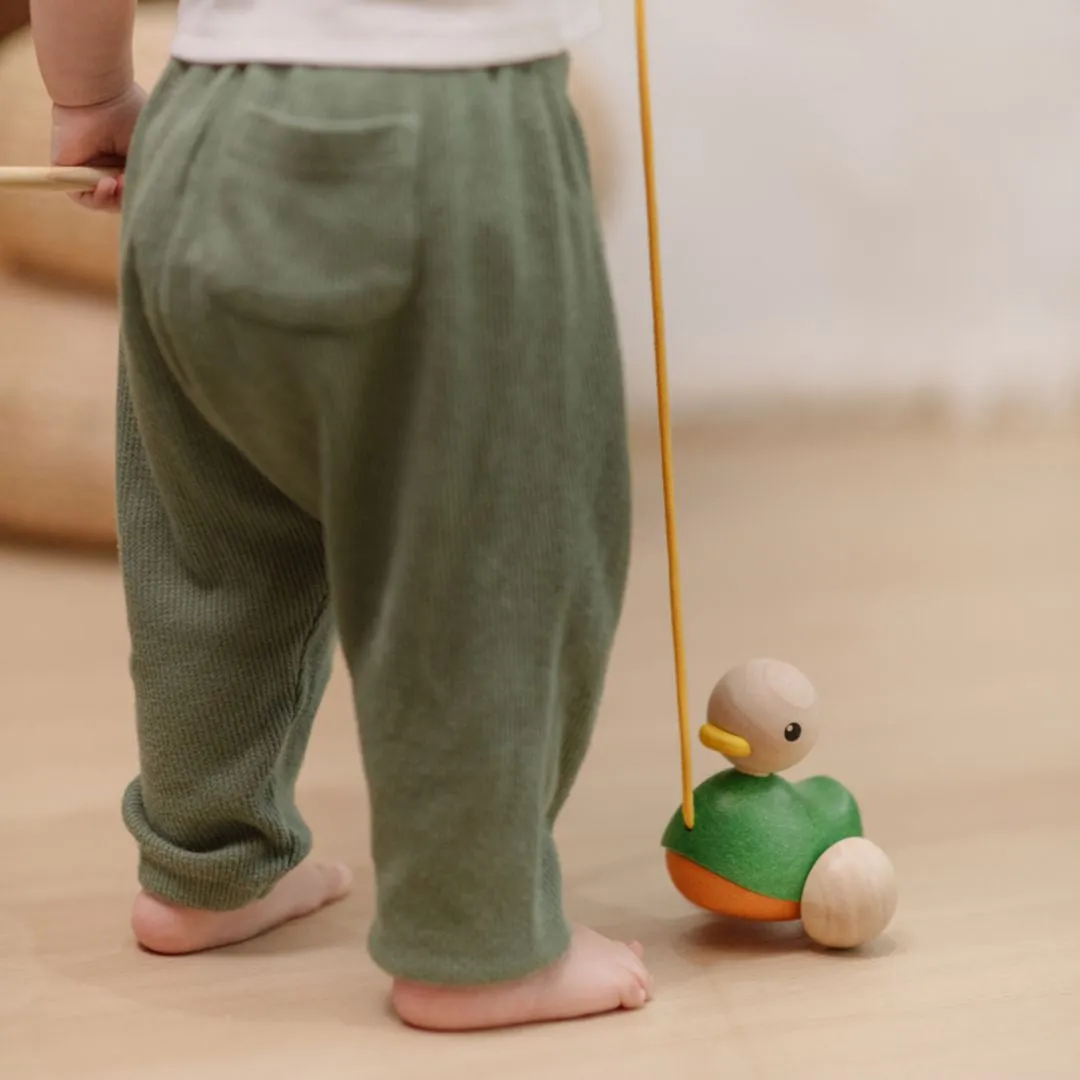 PlanToys Pull-Along Duck jouet à tirer canard en bois 12 mois