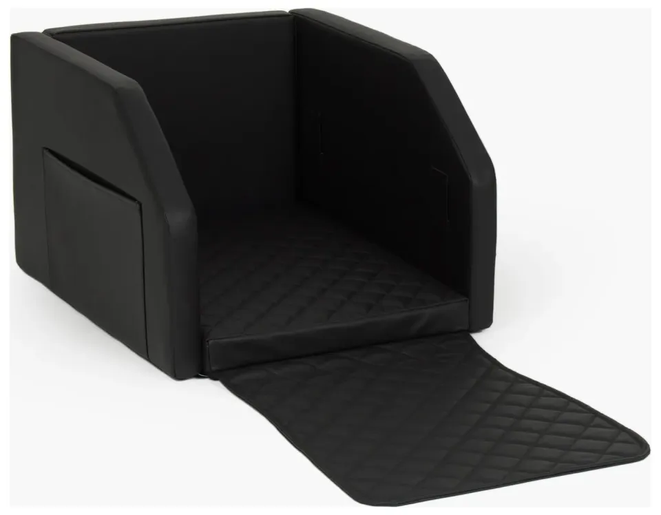Velinda lit de coffre transporteur chien noir 55x70 imperméable