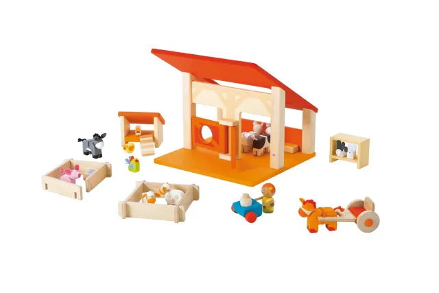 Sevi 82506 étable jouet bois 29 pièces