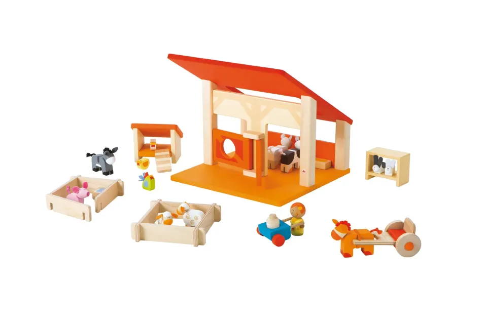 Sevi 82506 étable jouet bois 29 pièces
