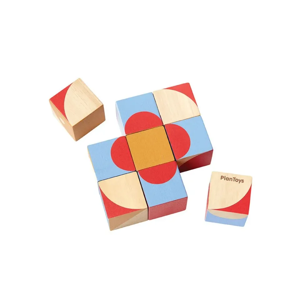 PlanToys Geo Pattern Cubes cubes motifs géométriques 3 ans