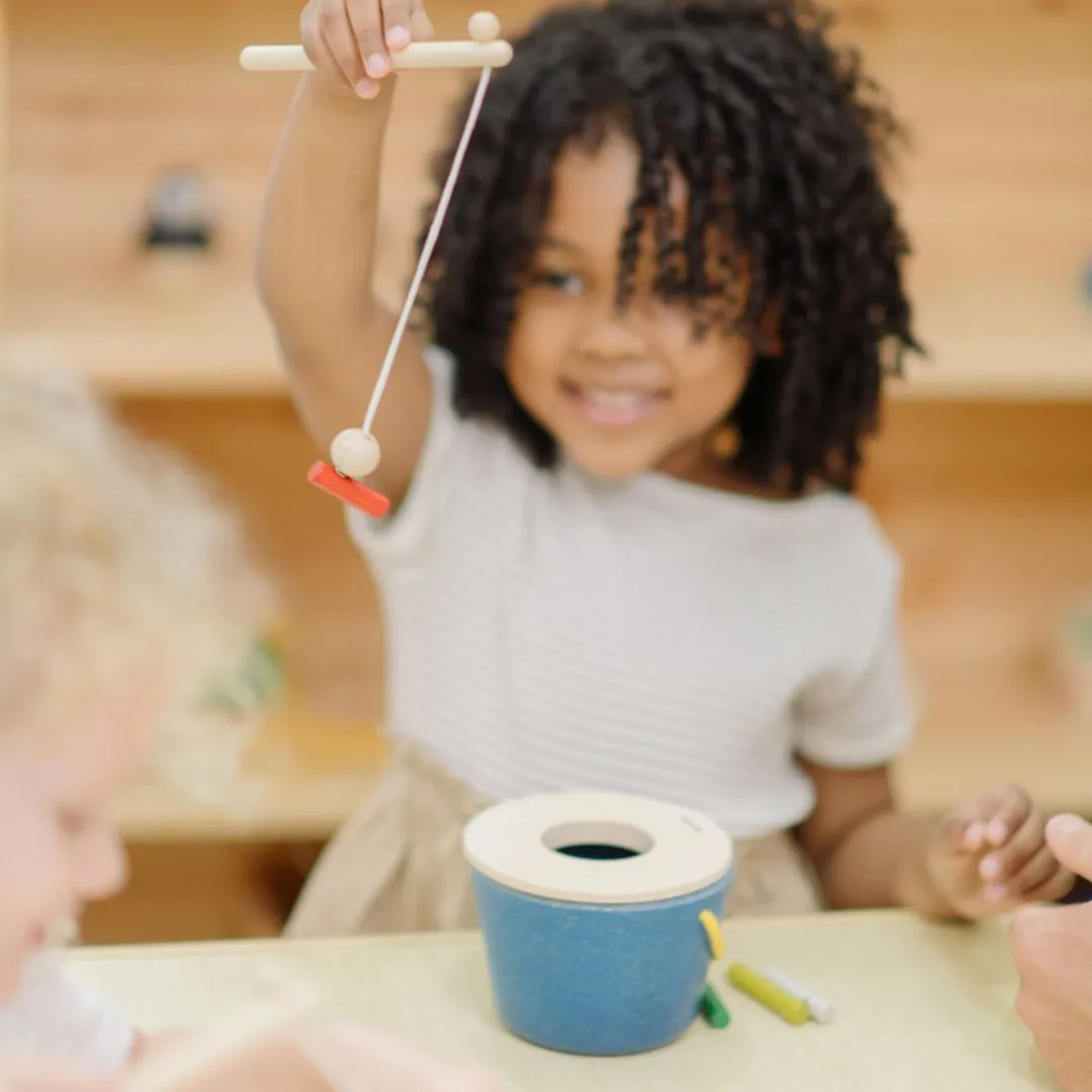 PlanToys Jeu de pêche magnétique bois 10 pièces