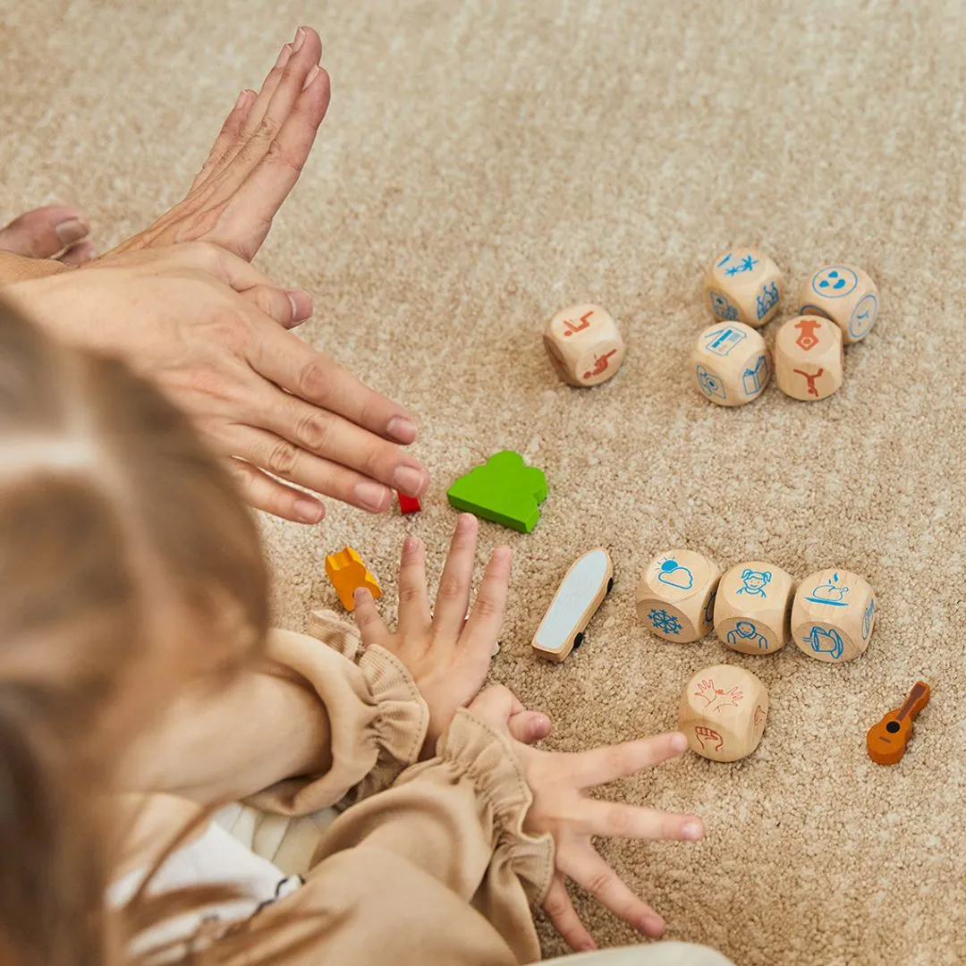 PlanToys Storytelling Dice dés histoire bois