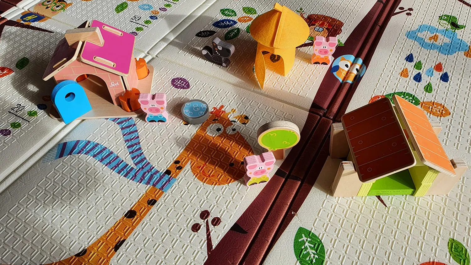 Trudi Sevi 83062 jeu construction bois 36 pièces cochons