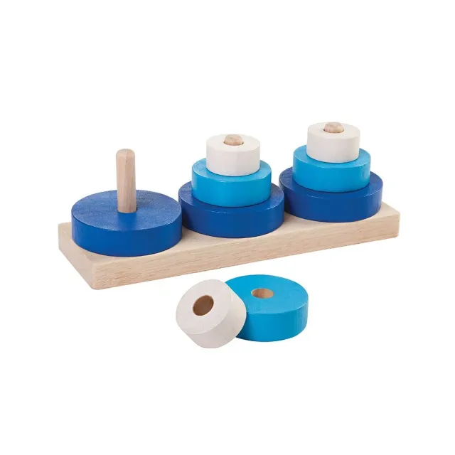 PlanToys Trio Stacking jeu d'empilage 10 pièces