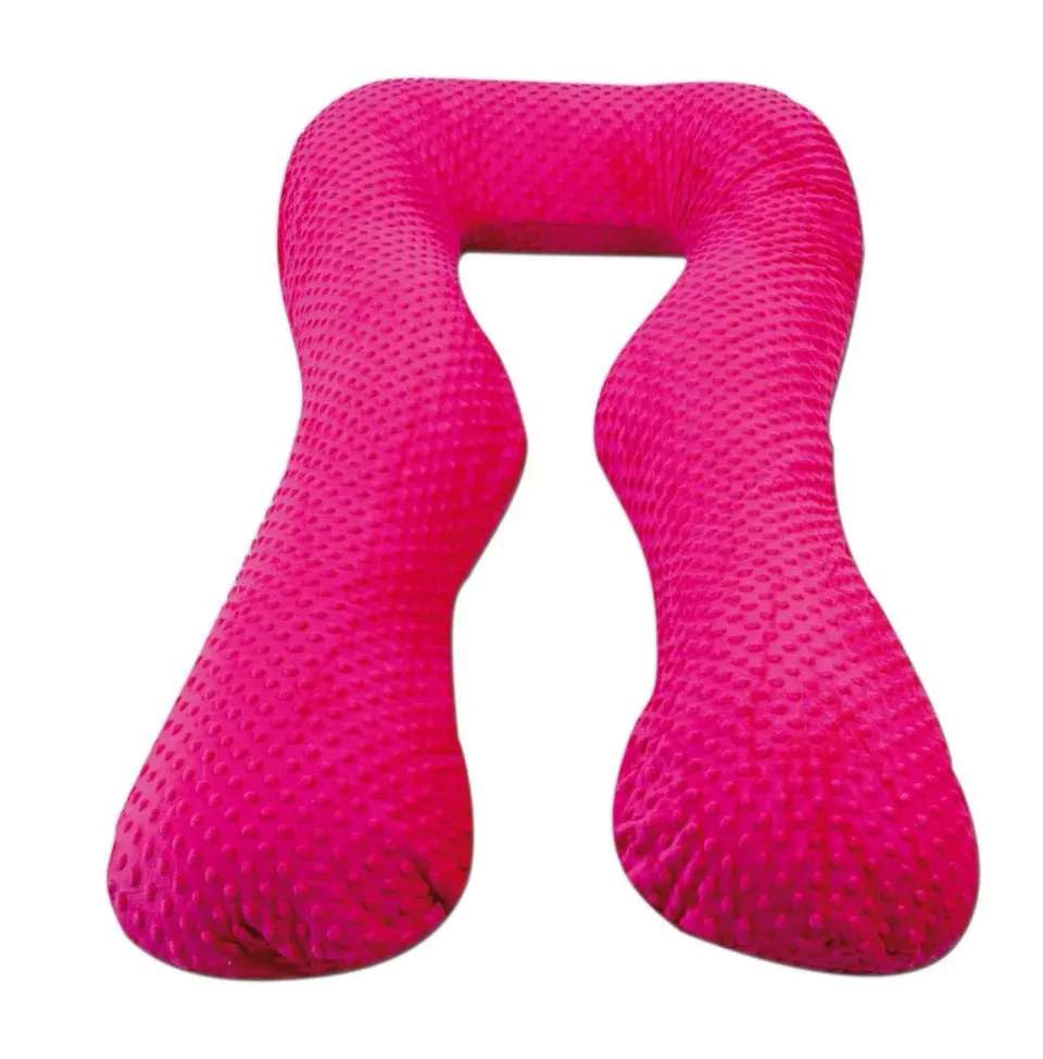 Velinda coussin maternité Minky forme U Rose