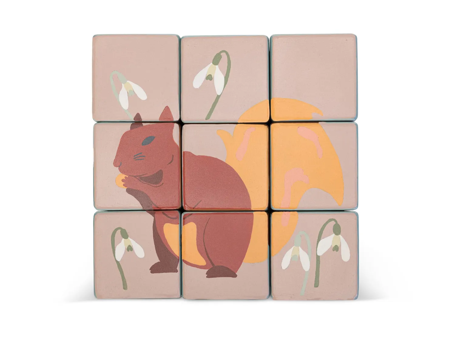 Sevi Dolomiti 87857 puzzle bois animaux rose rouge