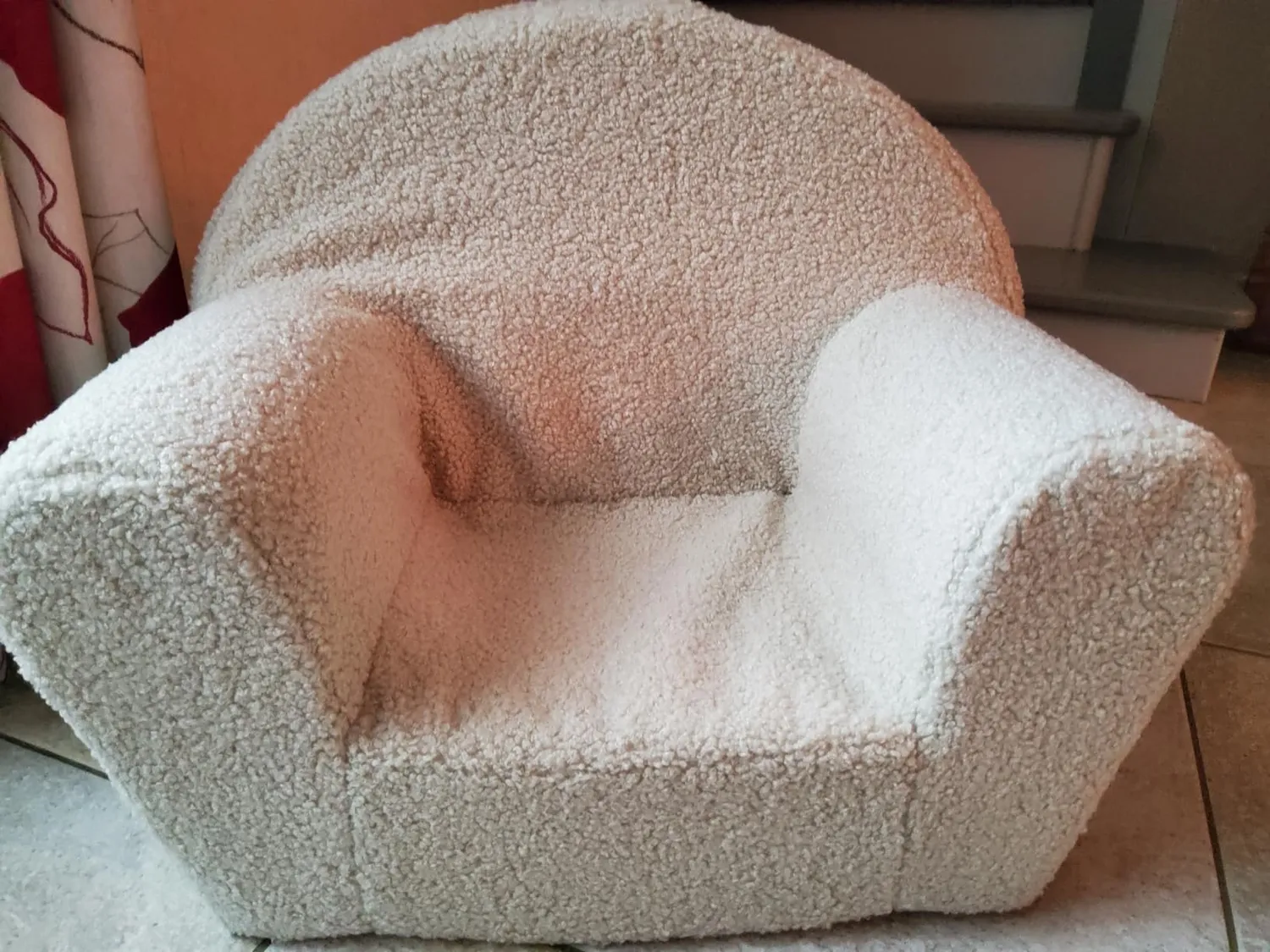 Velinda Fauteuil Boucle fauteuil enfant cappuccino doux