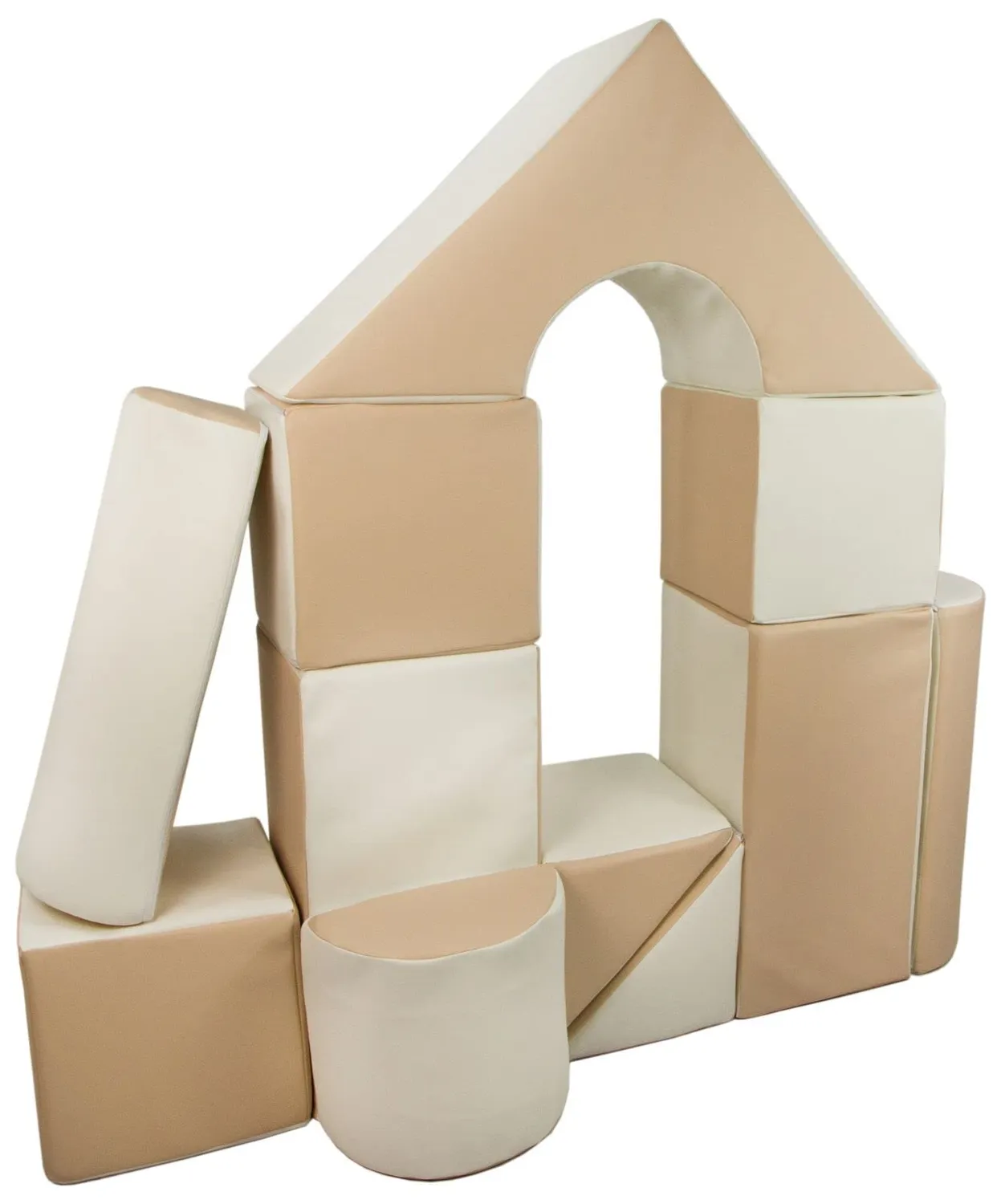 Velinda Blocs mousse 11 pièces pastel rose bleu jaune motricité