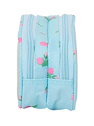 Safta M513 trousse double bleu clair fille