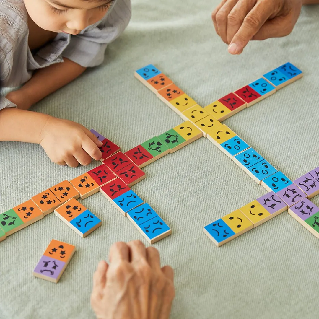 PlanToys Mood Dominos jeu de dominos émotions 28 pièces