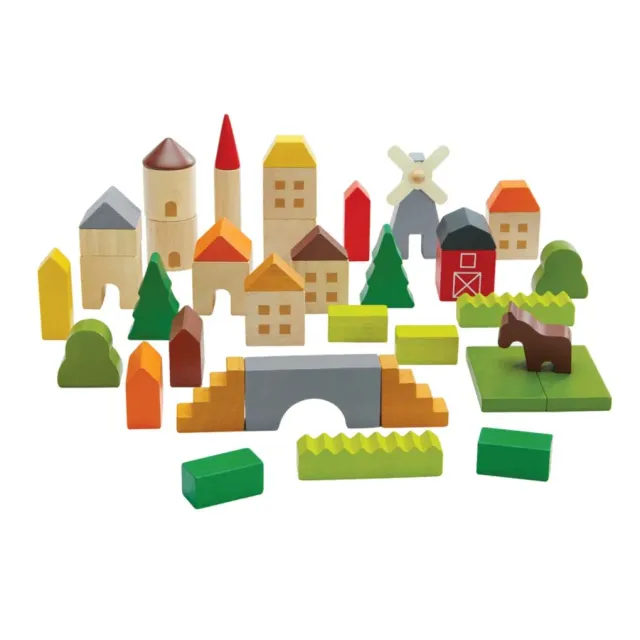 PlanToys Countryside Blocks cubes campagne 45 pièces
