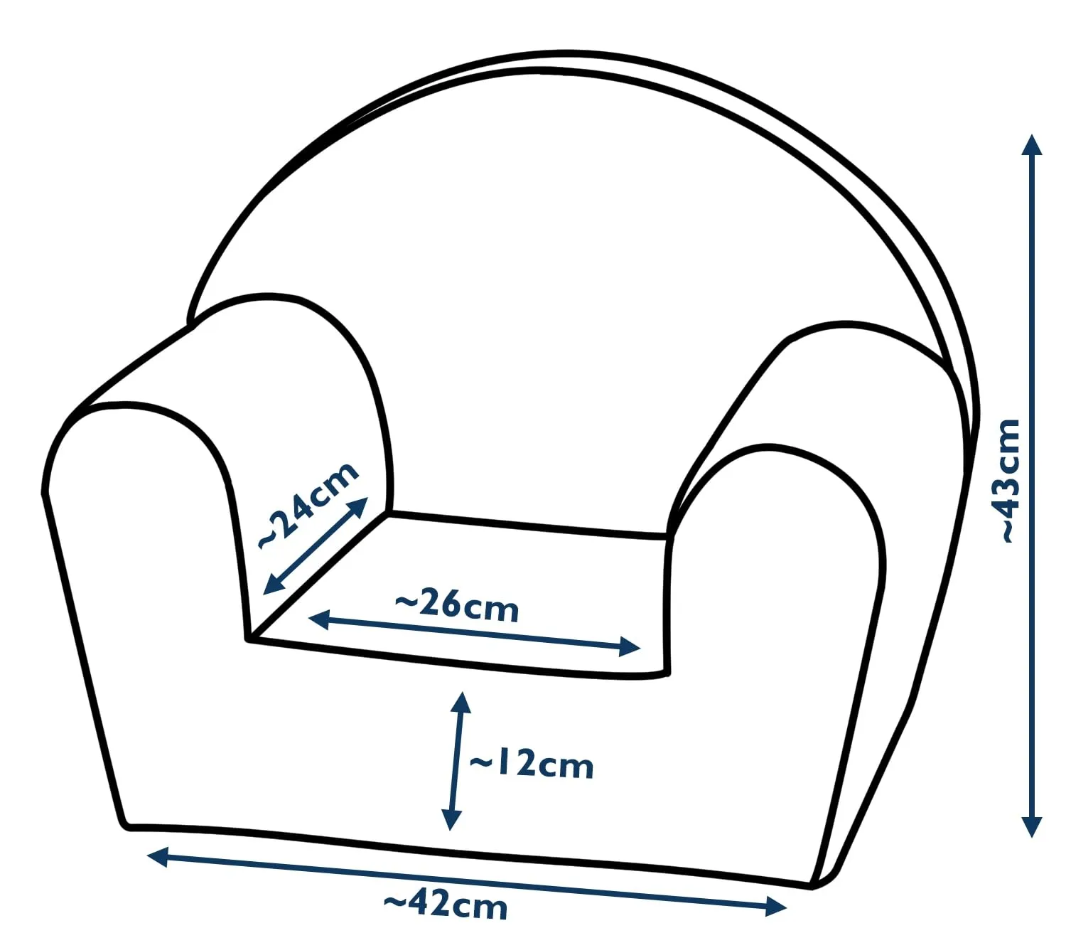 Velinda Fauteuil Piqué fauteuil enfant mousse douce