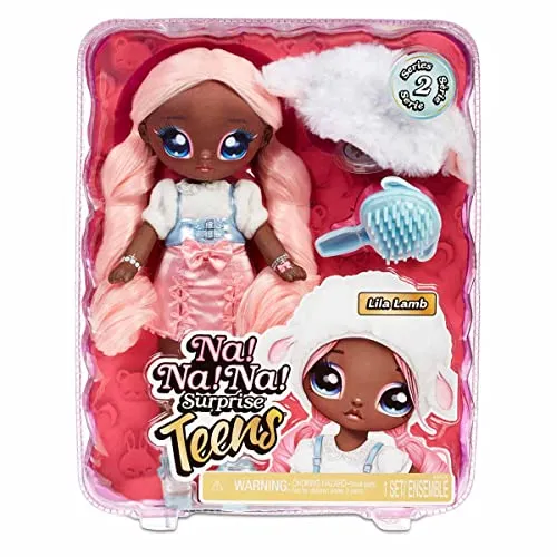 Na Na Na Surprise Teens Lila Lamb poupée chiffon 28 cm mouton