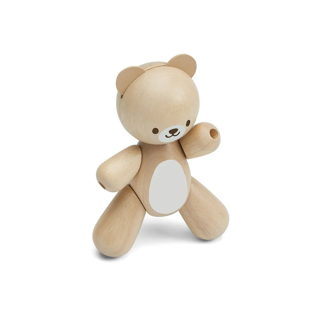 PlanToys Bear ours articulé bois dès 12 mois