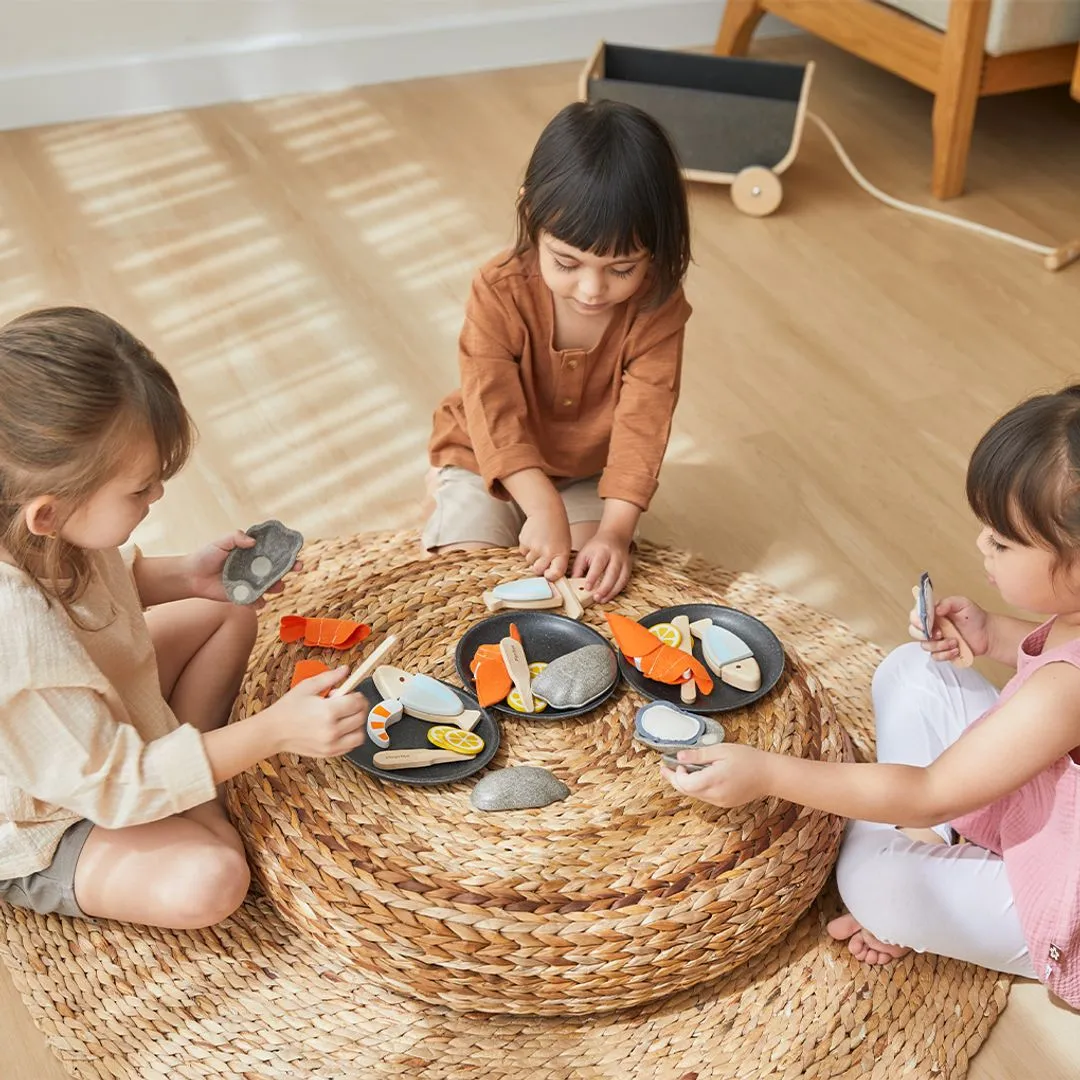 PlanToys Seafood Platter dinette fruits de mer bois