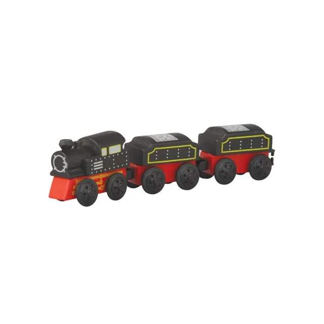 PlanToys Classic Train petit train en bois 3 wagons aimantés