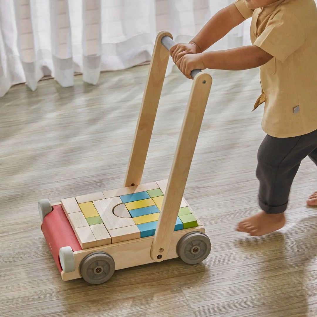 PlanToys Baby Walker chariot de marche bois réglable