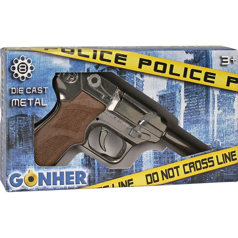 Gonher Police pistolet jouet 8 coups métal