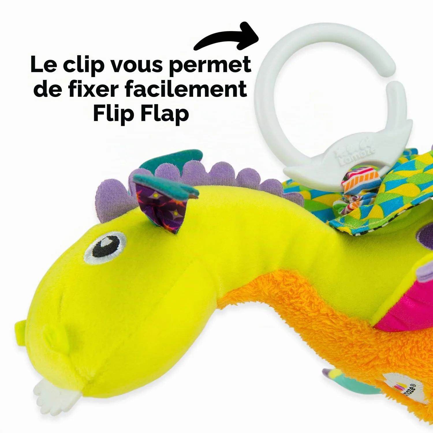 Tomy Lamaze Flip Flap Dragon peluche éveil naissance
