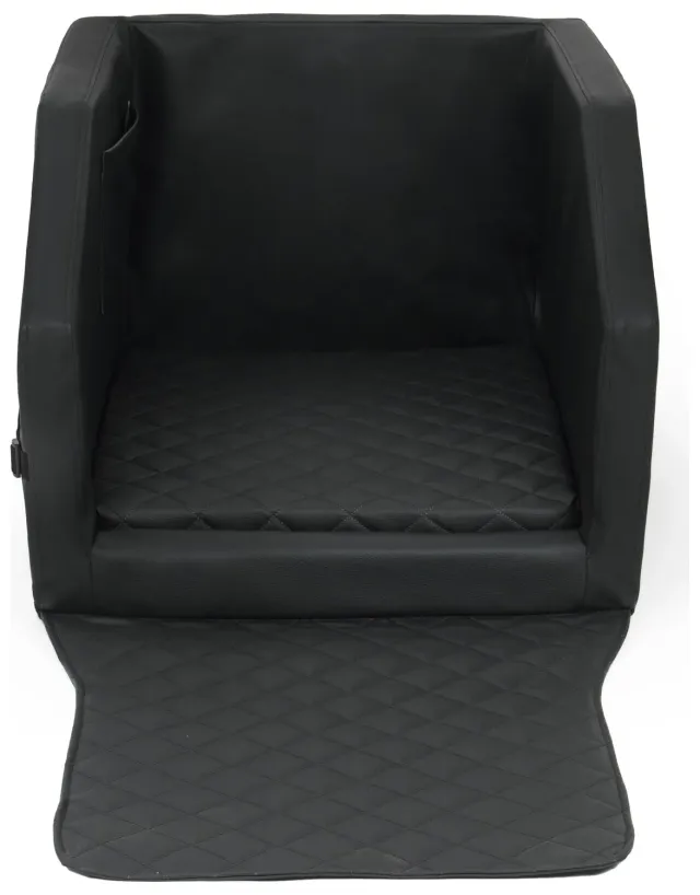 Velinda lit coffre transporteur chien voiture 55x100 noir imperméable