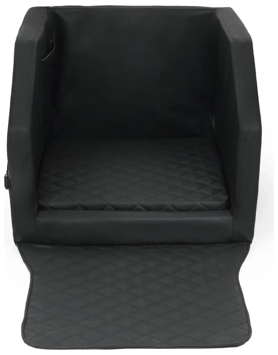 Velinda lit coffre transporteur chien voiture 55x100 noir imperméable