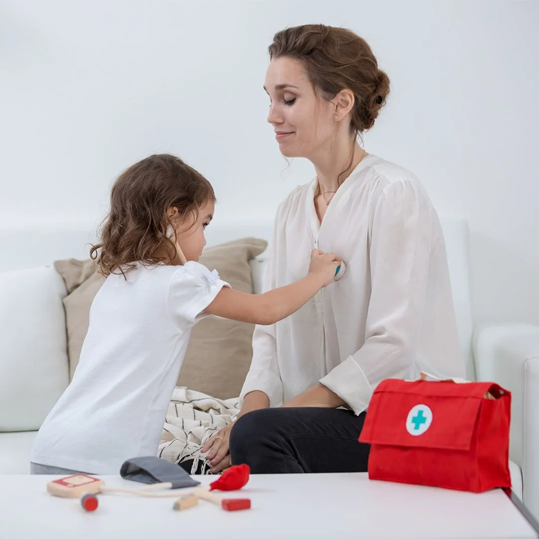 PlanToys Mallette docteur bois 5 accessoires dès 3 ans