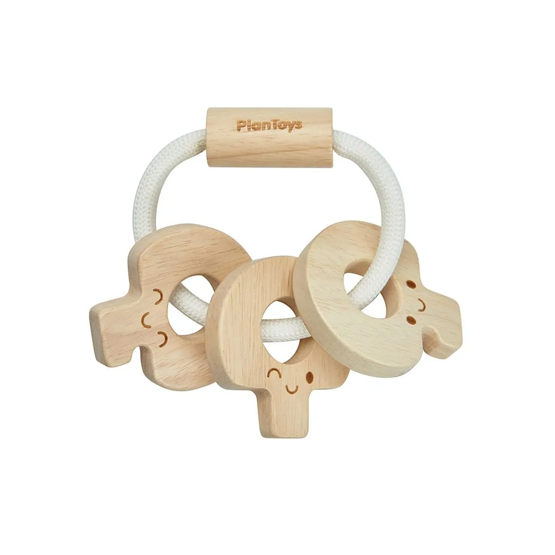 PlanToys Baby Key Rattle hochet clés naturel