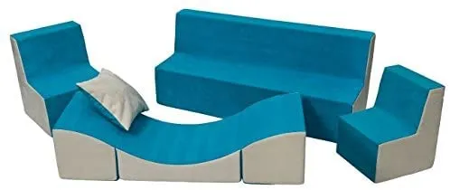Velinda ensemble canapé enfant beige-gris 4 pièces
