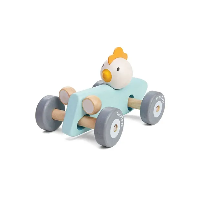 PlanToys Chicken Racing Car voiture course poulet bois