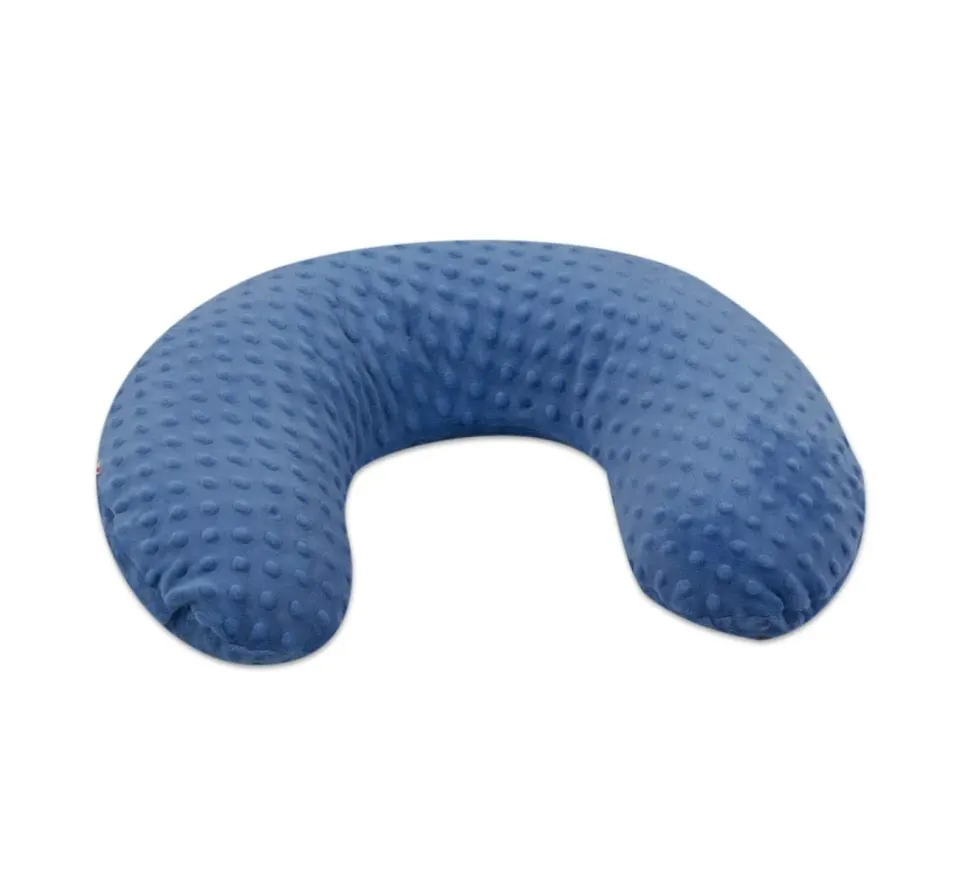 Velinda Minky Forme en C coussin d’allaitement bleu