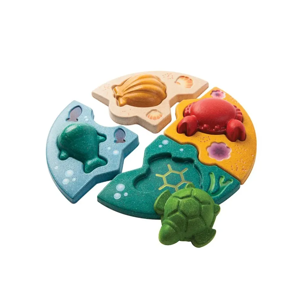 PlanToys Marine Puzzle puzzle marin en bois dès 12 mois