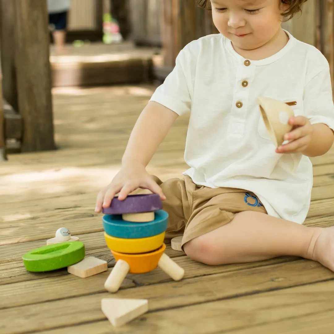 PlanToys Stacking Rocket fusee a empiler bois