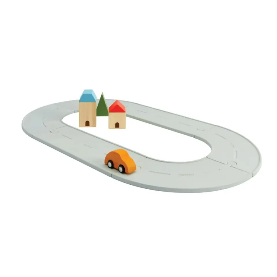 PlanToys Rubber Road & Rail circuit caoutchouc 13 pcs