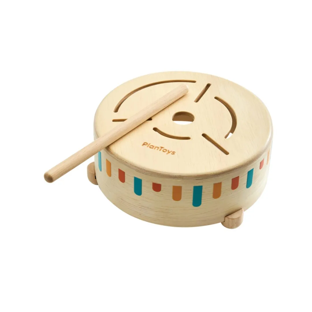 PlanToys Wooden Sensory Drum tambour bébé bois