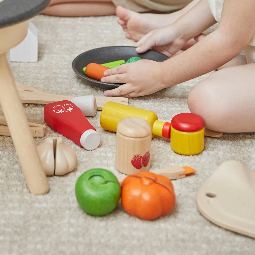 PlanToys Food Beverage set dînette bois 2 ans+
