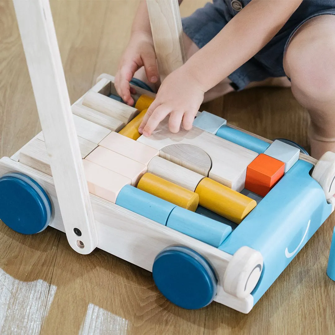PlanToys Baby Walker Orchard pousseur bois 24 blocs
