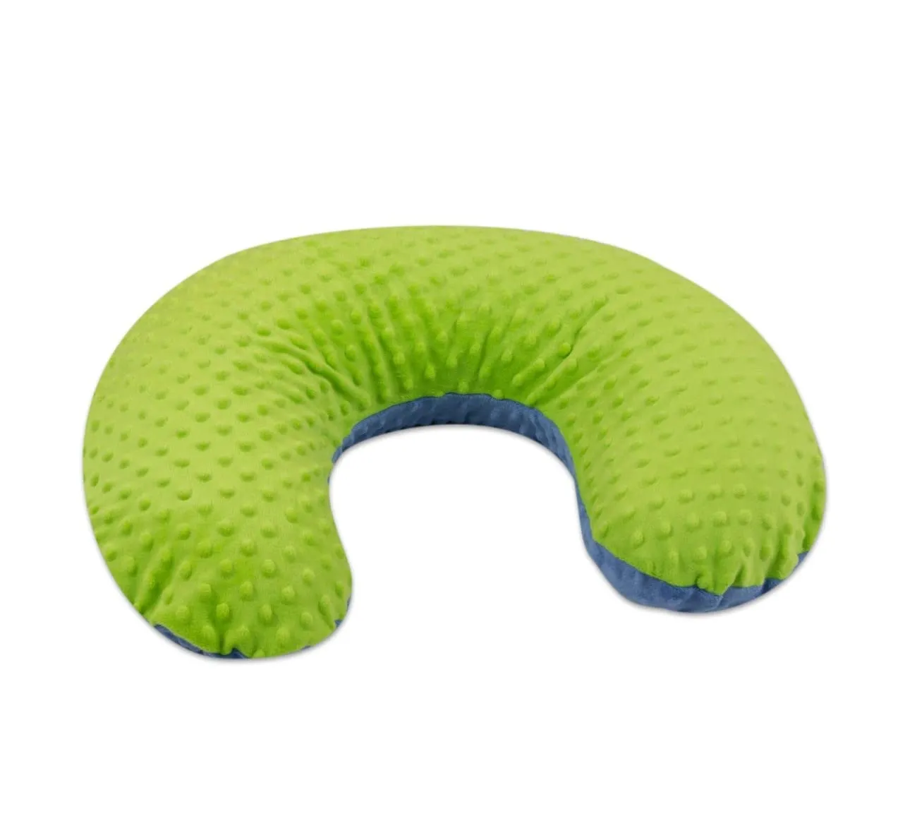 Velinda Minky Forme en C coussin allaitement bleu-vert