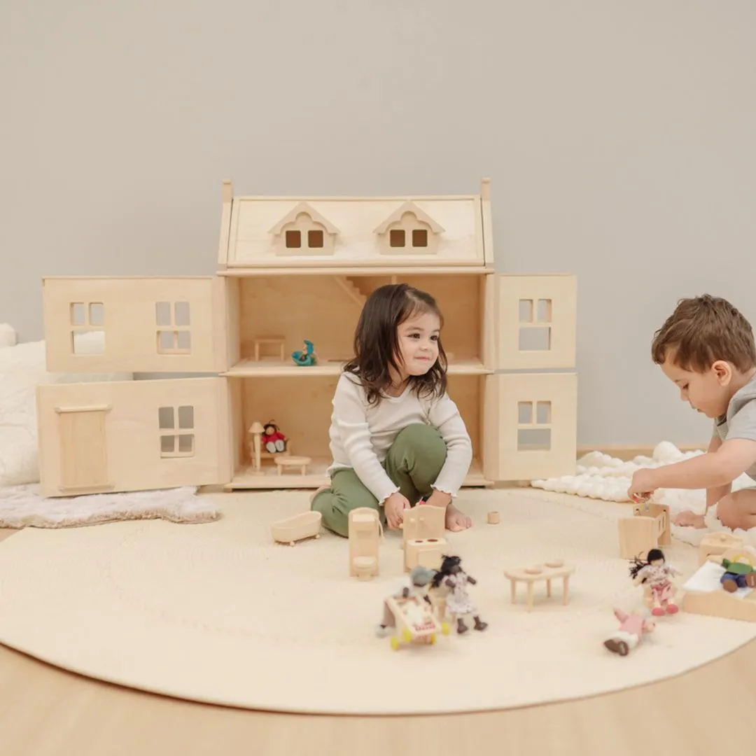 PlanToys Victorian maison poupée 3 étages bois