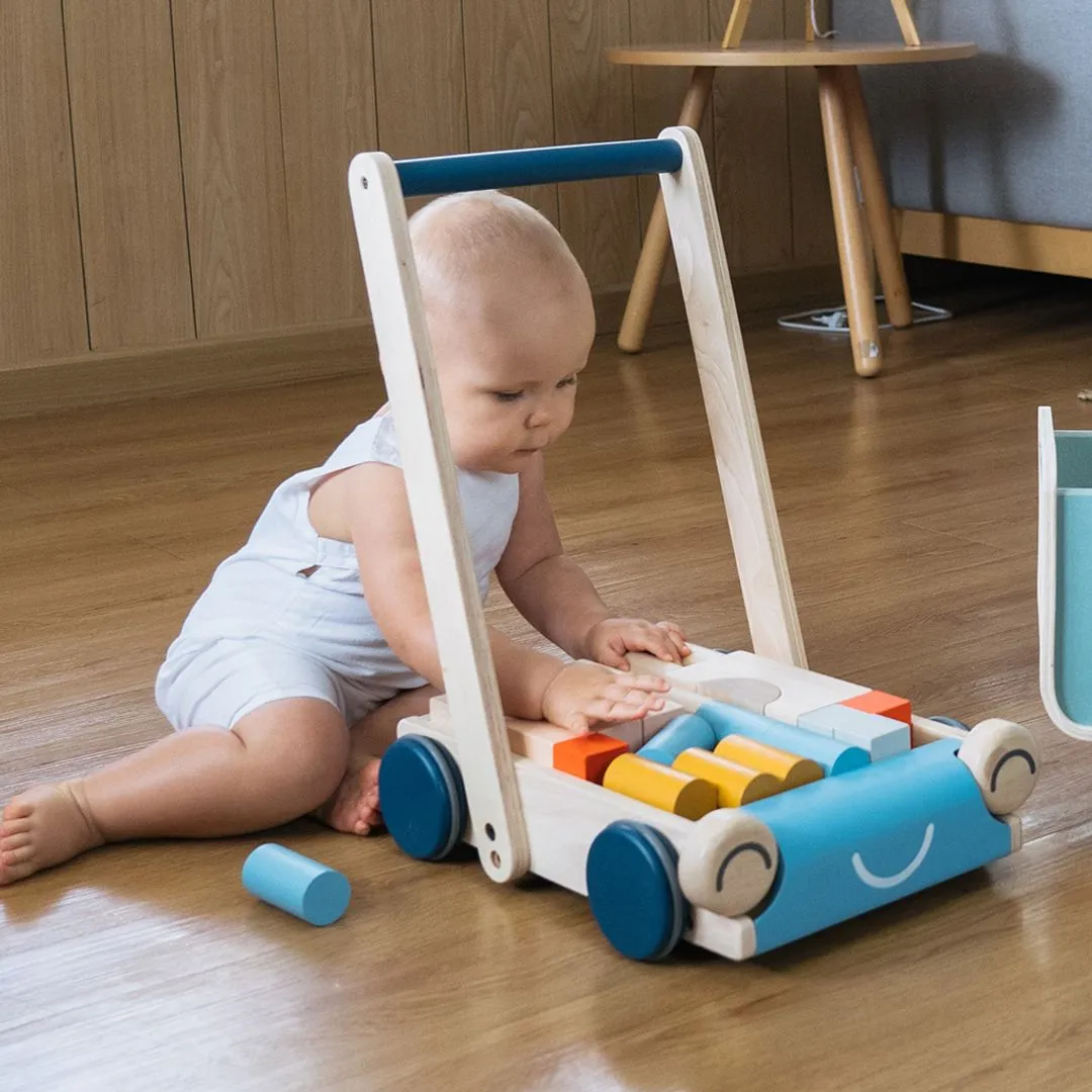 PlanToys Baby Walker Orchard pousseur bois 24 blocs