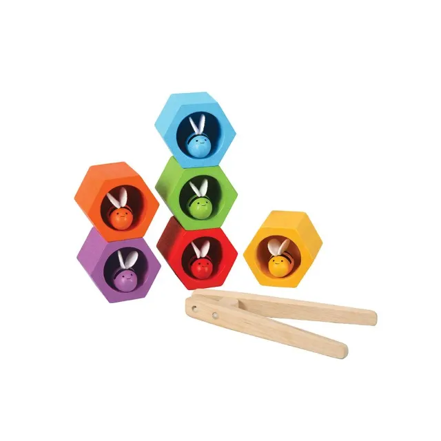 PlanToys Beehives jeu abeilles pince 6 ruches dès 3 ans