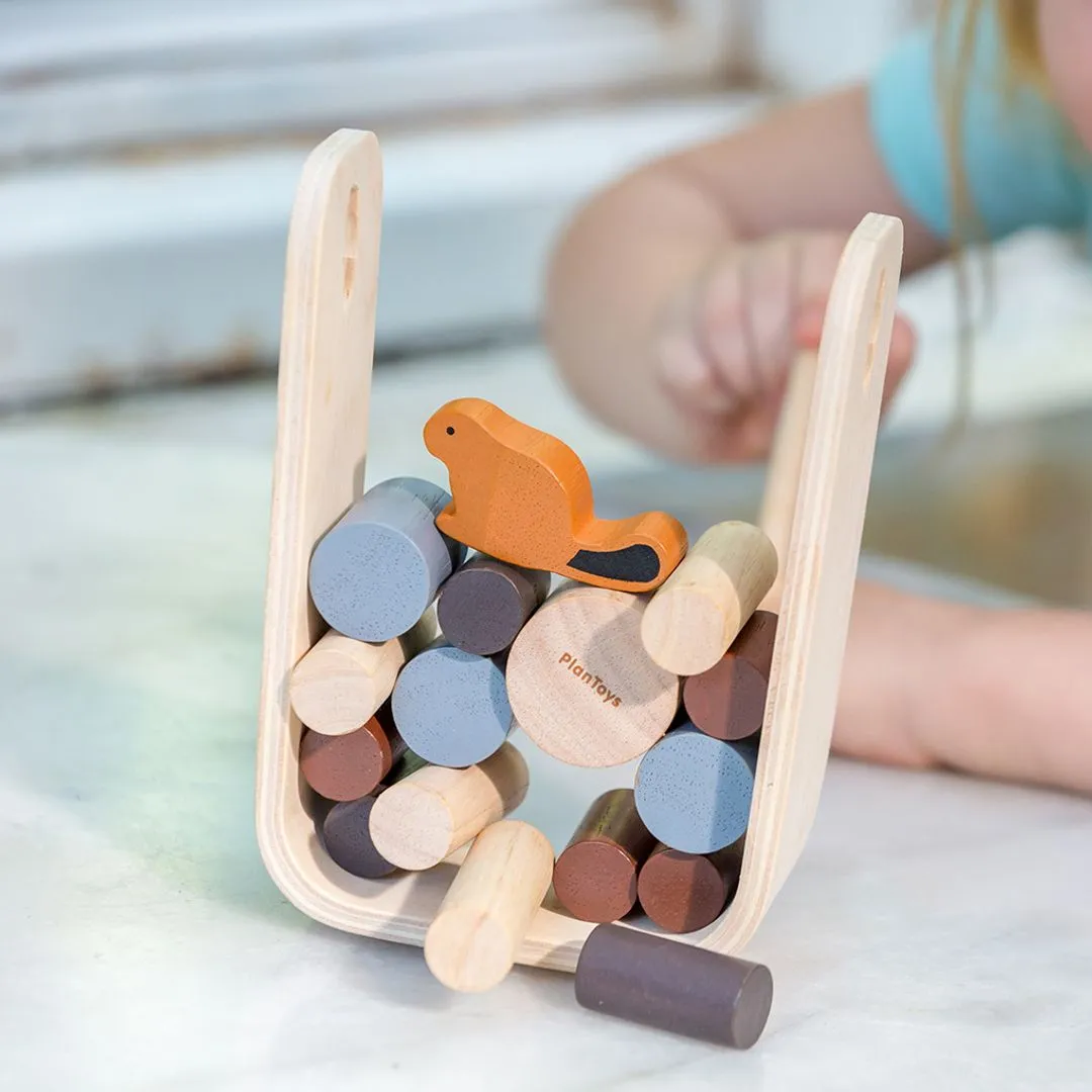 PlanToys Timber Tumble jeu adresse castor 1-4 joueurs