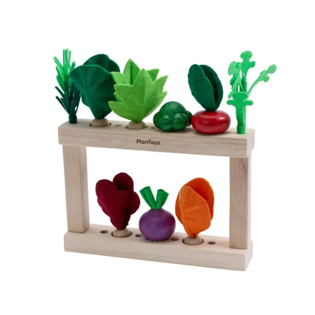 PlanToys Build-A-Garden Stack & Sprout jardin 21 pièces bois