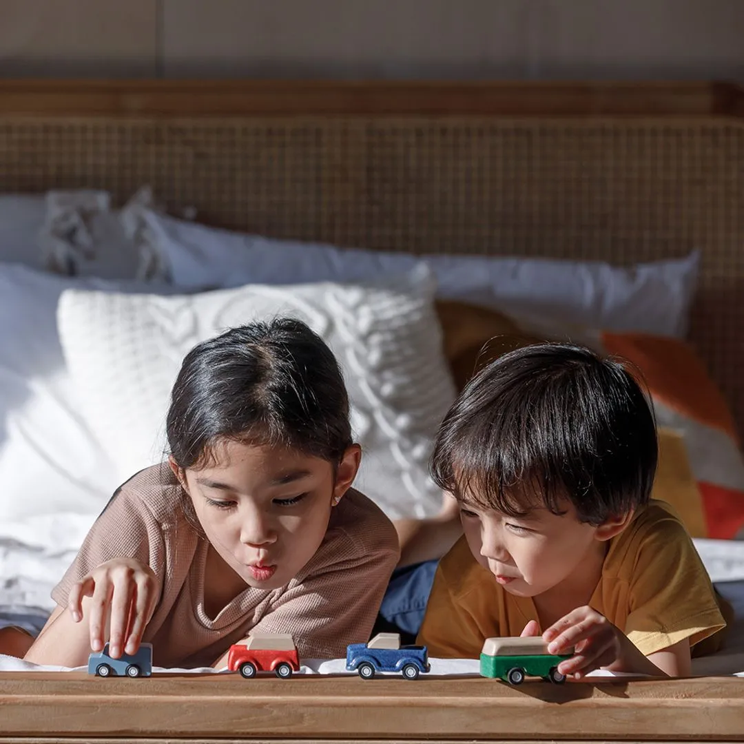 PlanToys PlanWorld set 5 voitures bois dès 3 ans