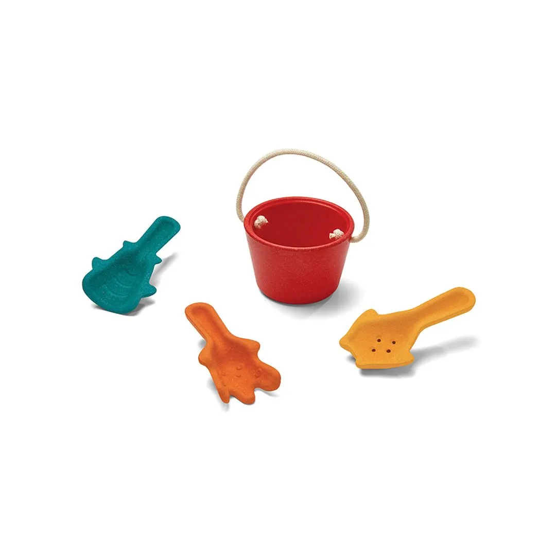 PlanToys Sand Play Set jeu de sable seau 4 pièces dès 18 mois