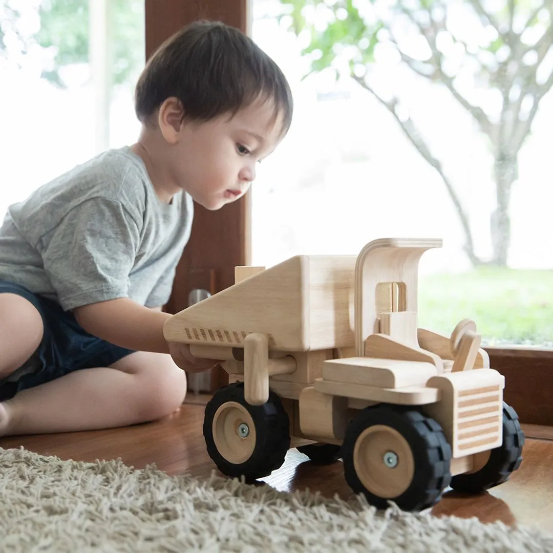 PlanToys Dump Truck camion benne bois levier