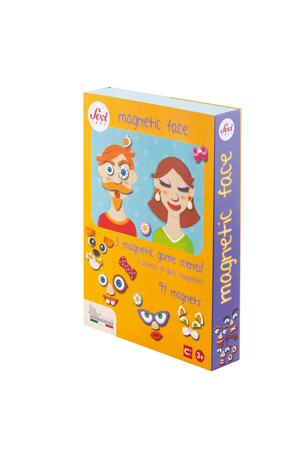 Sevi 82847 puzzle magnétique visage bois 91 pièces