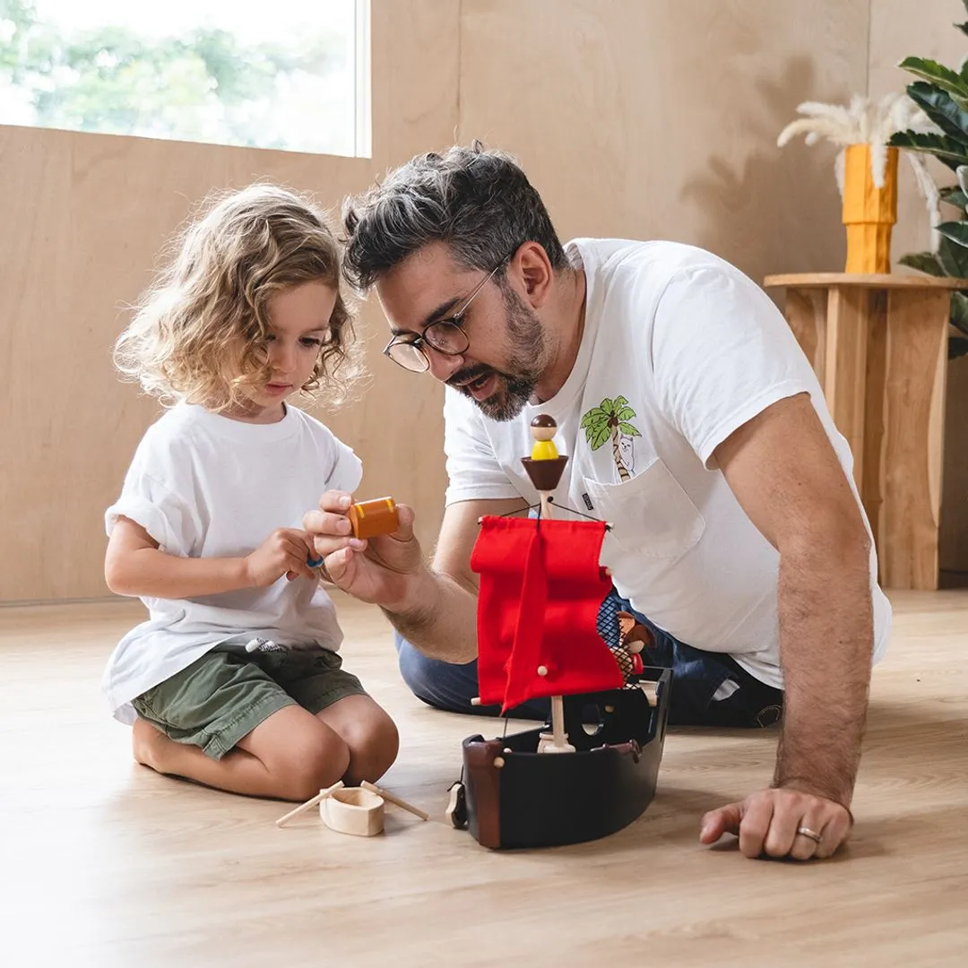 PlanToys Pirate Ship bateau pirate en bois dès 3 ans
