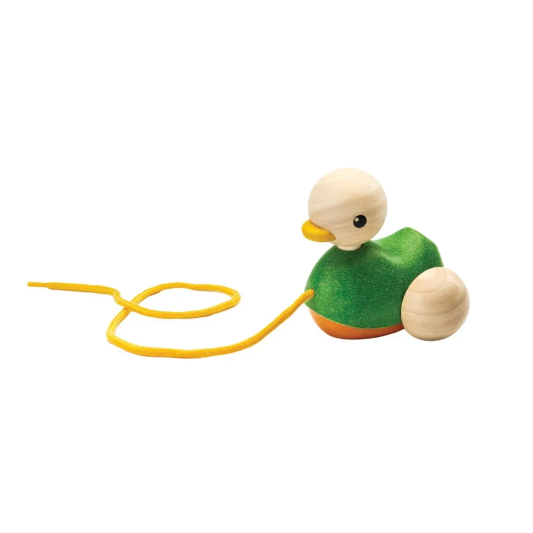 PlanToys Pull-Along Duck jouet à tirer canard en bois 12 mois